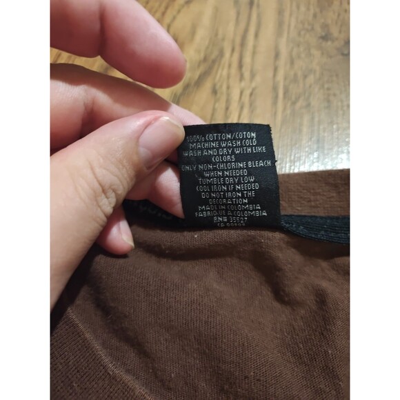 VTG Y2K Marithe Francois Girbaud 2XL Long Sleeve Brown Shirt NYC Paris Crown - Picture 5 of 9